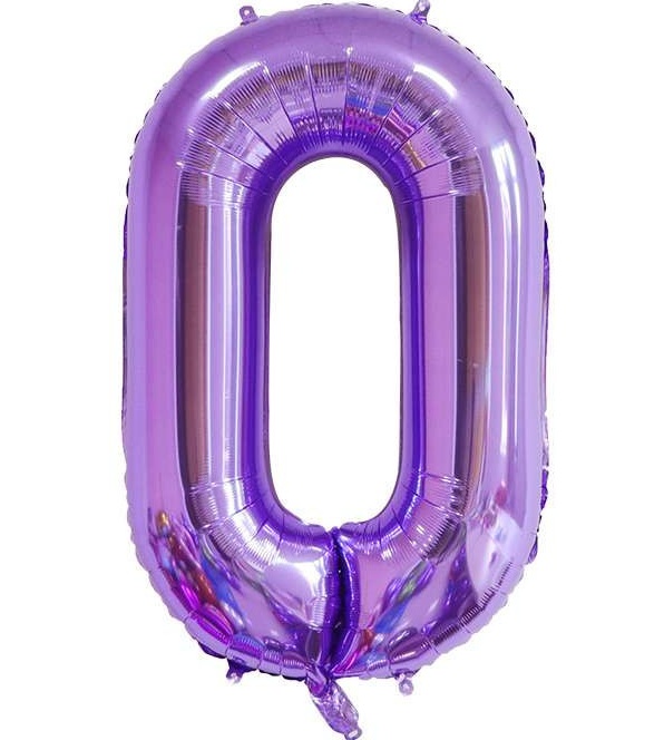 BALON FOLIOWY CYFRA 0 FIOLETOWA 100cm
