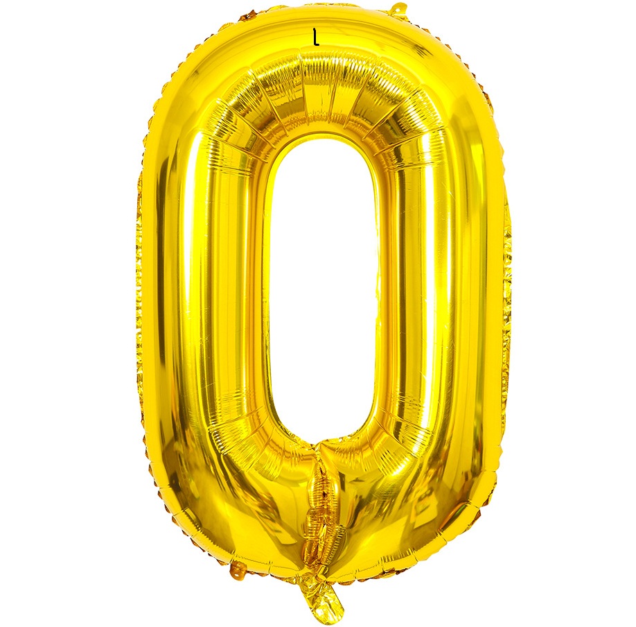 BALON FOLIOWY CYFRA 0 ZŁOTA 100cm