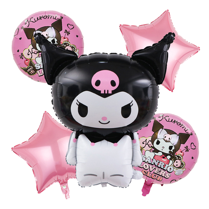 Balony foliowe Kuromi pink 84cm Sanrio dekoracja