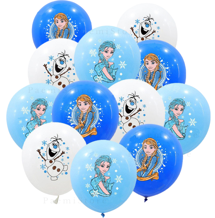Balony lateksowe Kraina Lodu Frozen Elsa Olaf zestaw 12szt.