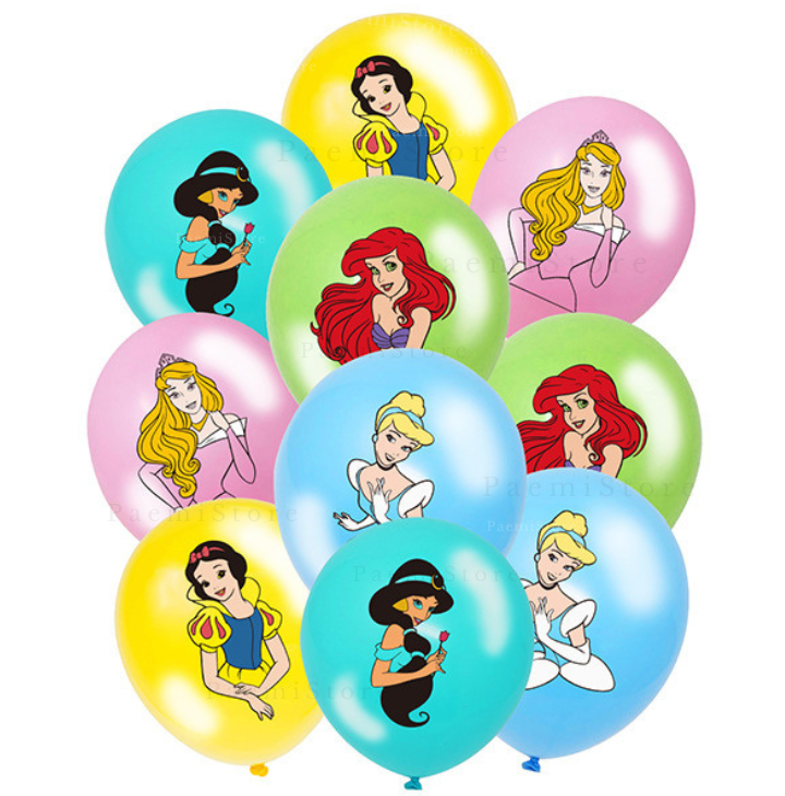 Balony lateksowe Księżniczki Disney Princess zestaw 10szt.