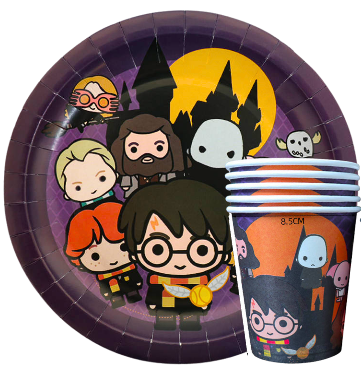 Kubki talerzyki Harry Potter 20el. urodziny dekoracja