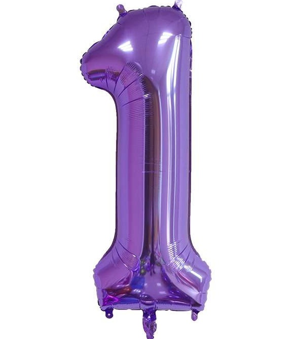 BALON FOLIOWY CYFRA 1 FIOLETOWA 100cm