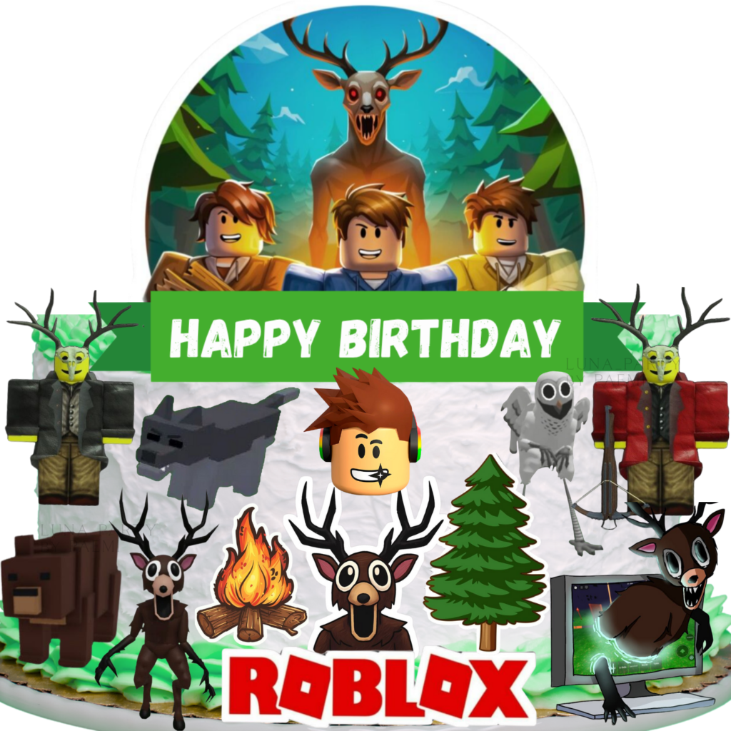 Opłatek na tort 99 Nocy w Lesie Roblox 13el.