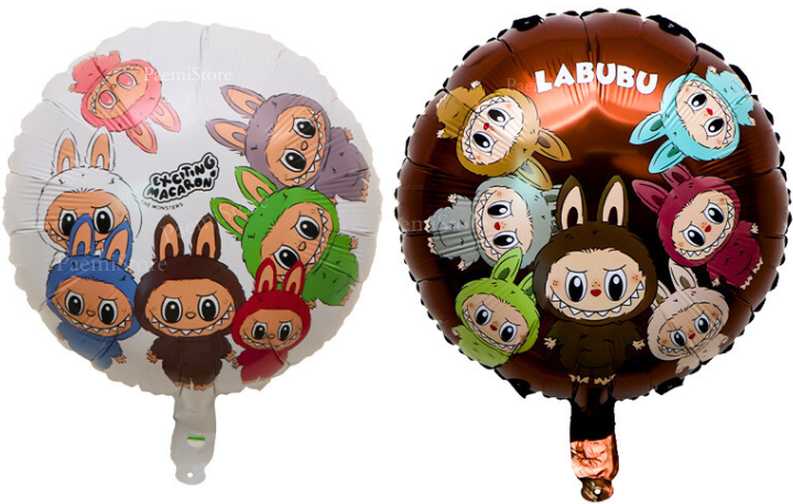 Balon foliowy Labubu monster 45cm okrągły dwustronny