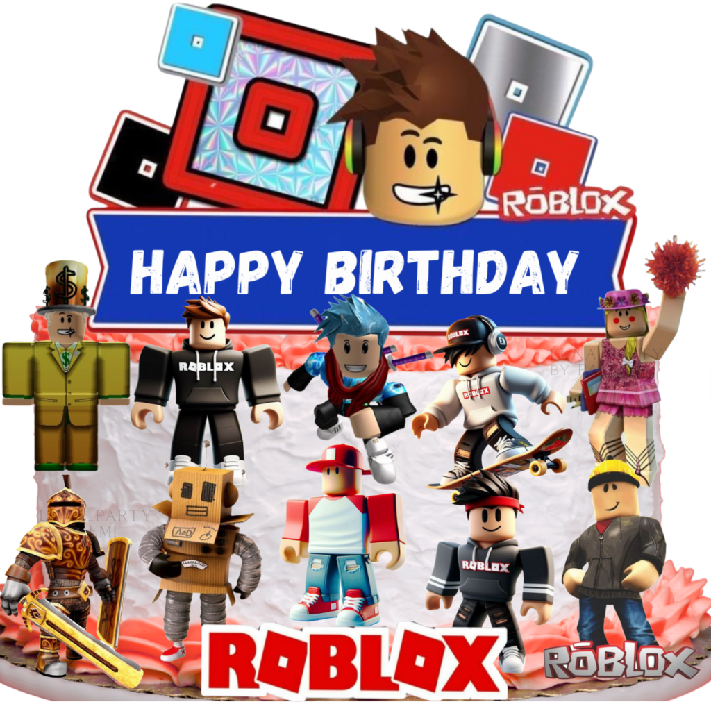 Opłatek na tort Roblox 12el. game