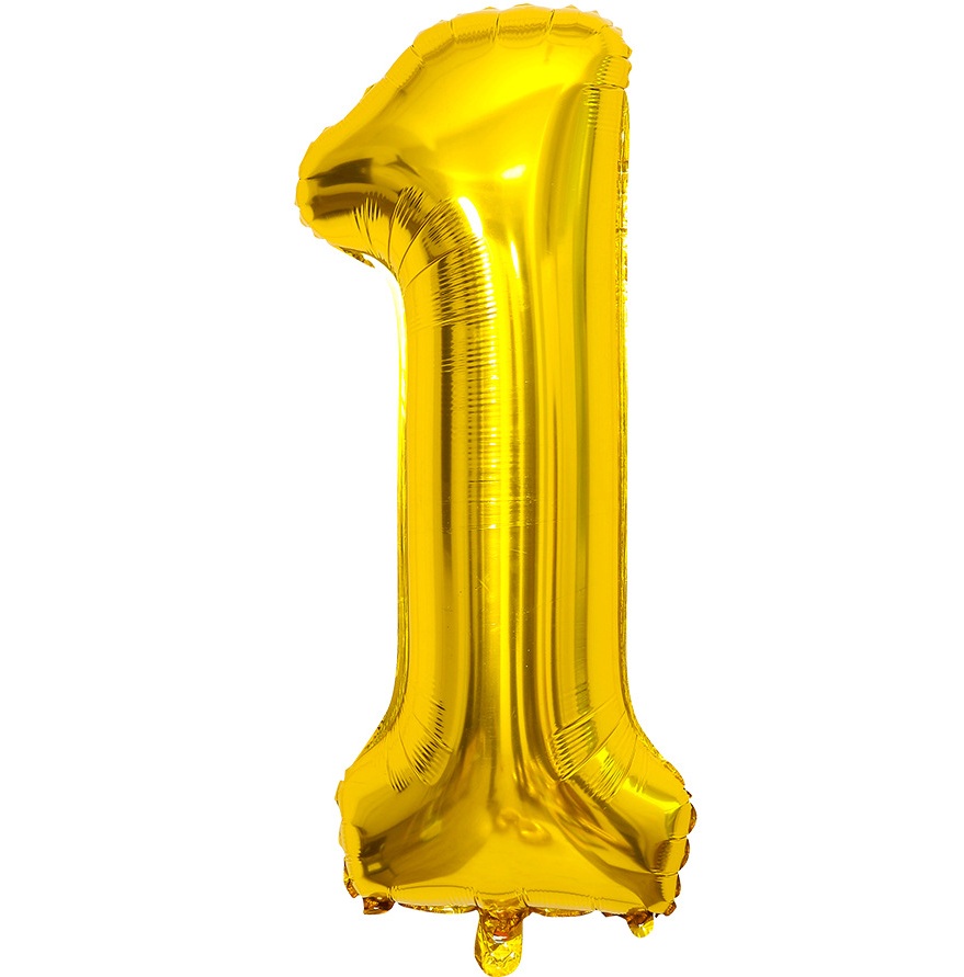 BALON FOLIOWY CYFRA 1 ZŁOTA 100cm