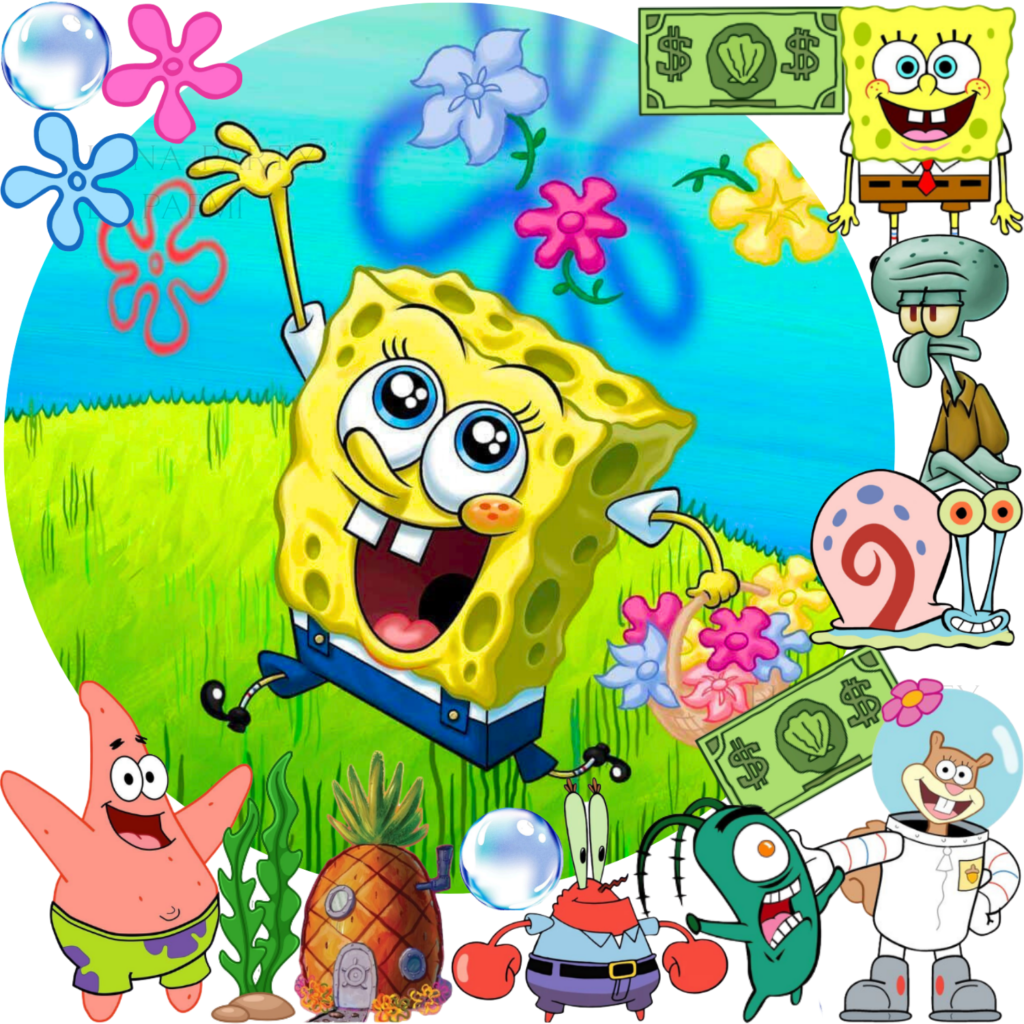 Opłatek na tort Spongebob 16el. Squarepants Kanciastoporty Patryk