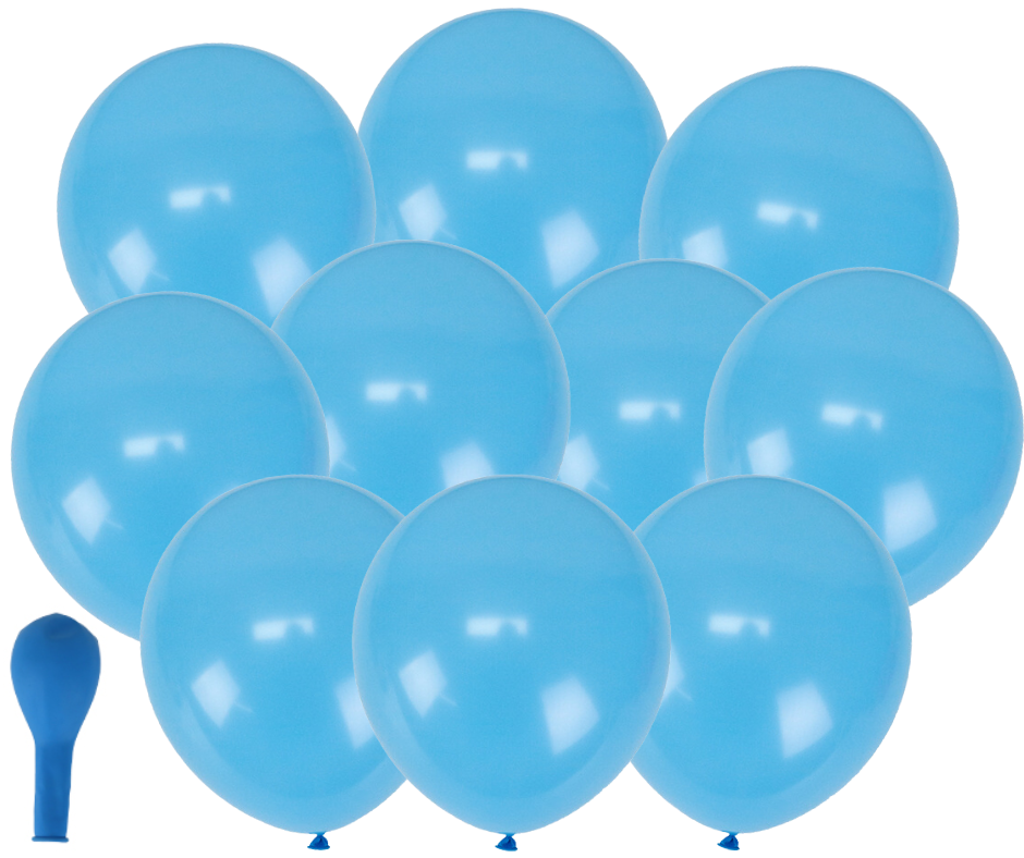 Balon lateksowe jasno-niebieskie 10szt. gumowe 25cm