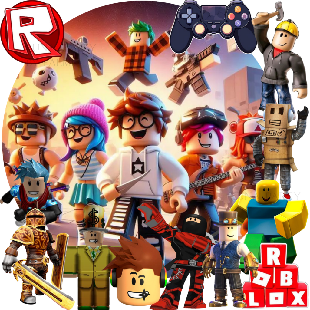 Opłatek na tort Roblox 13el. game
