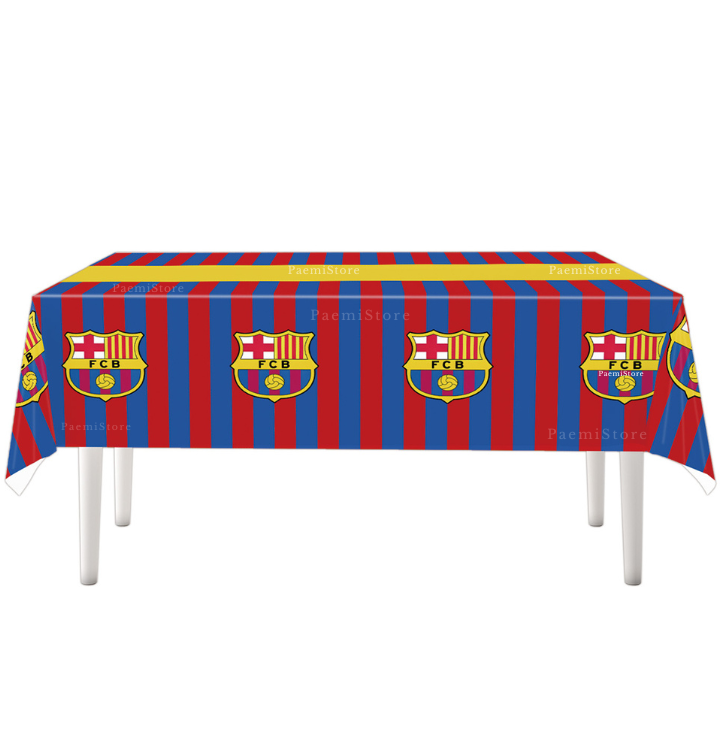 Obrus foliowy FC Barcelona 105x175cm urodziny dekoracja FCB piłka nożna