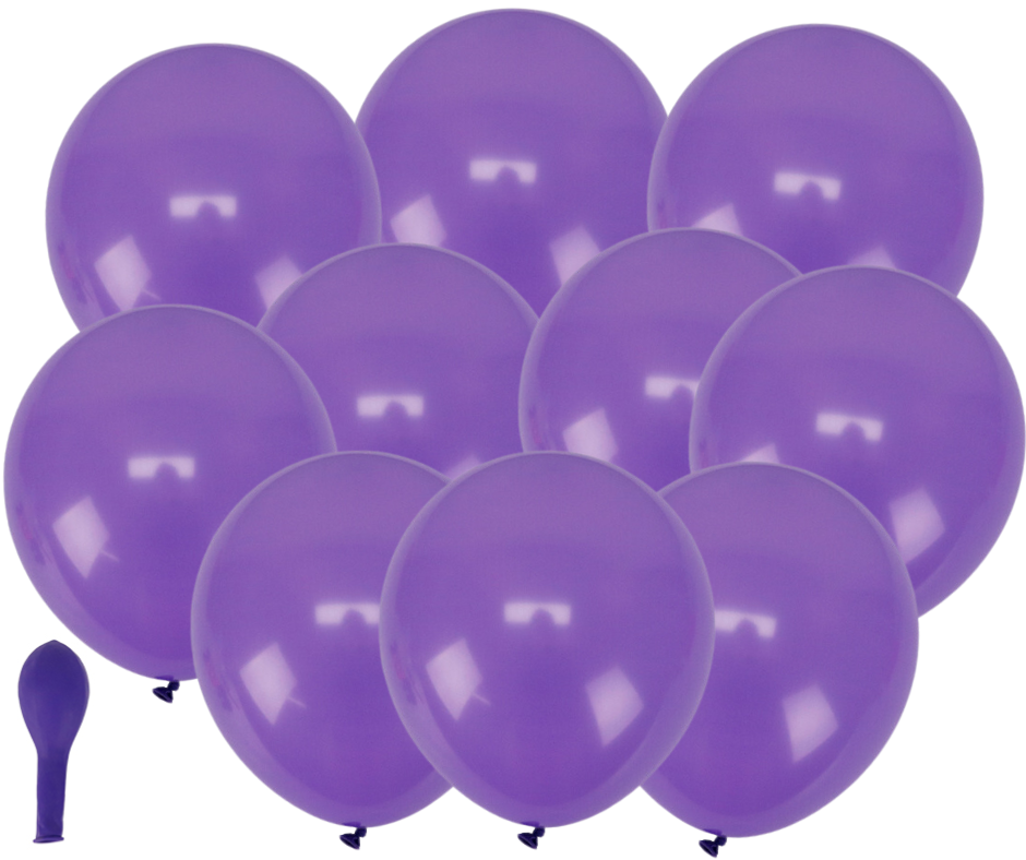 Balon lateksowe fioletowe 10szt. gumowe 25cm
