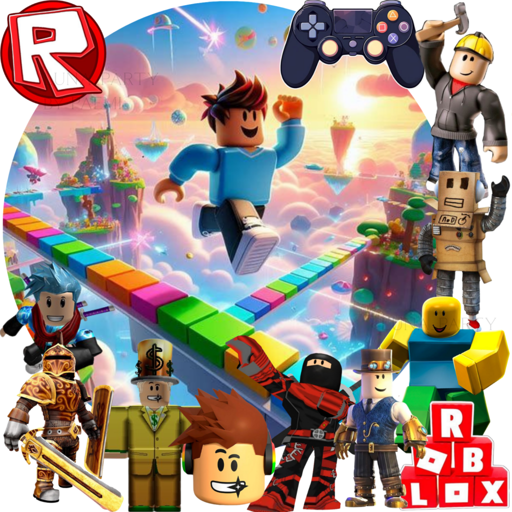 Opłatek na tort Roblox 13el. game