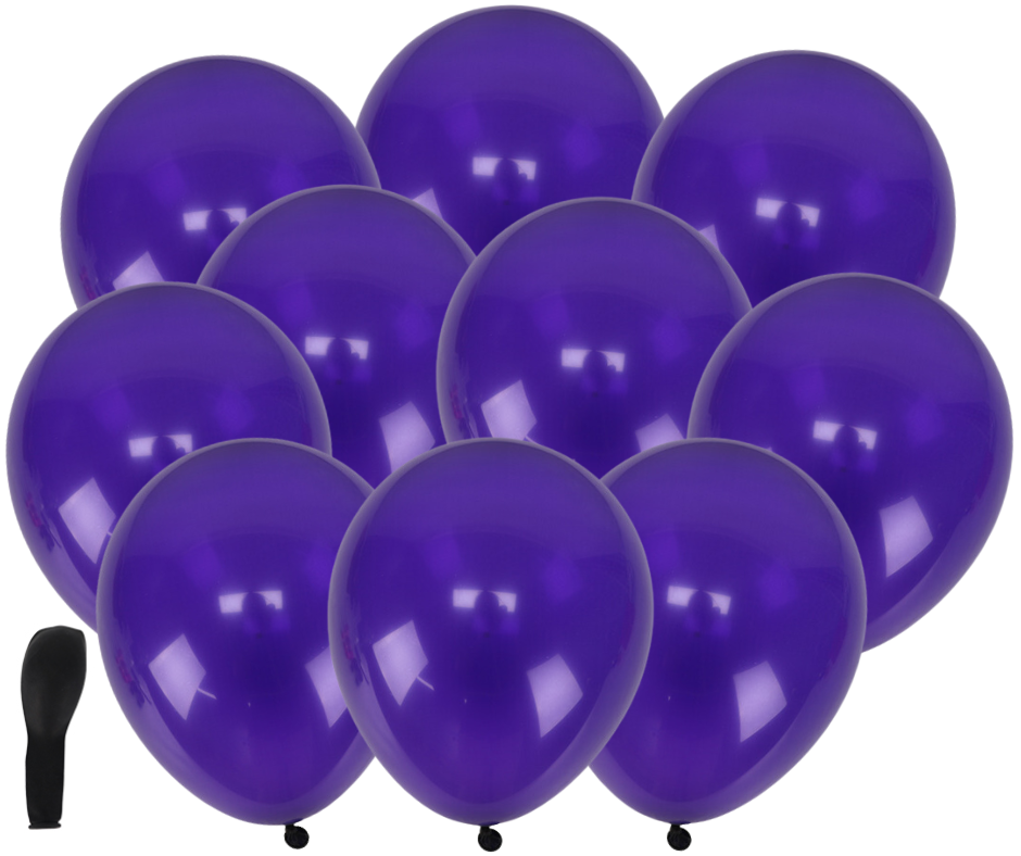 Balon lateksowe ciemno-fioletowe 10szt. gumowe 25cm