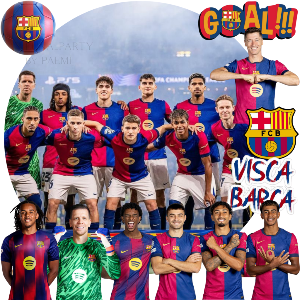 Opłatek na tort FC Barcelona 12el. piłka nożna FCB