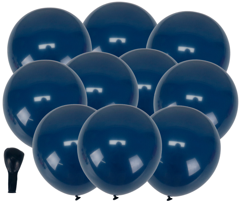 Balon lateksowe granatowe 10szt. gumowe 25cm