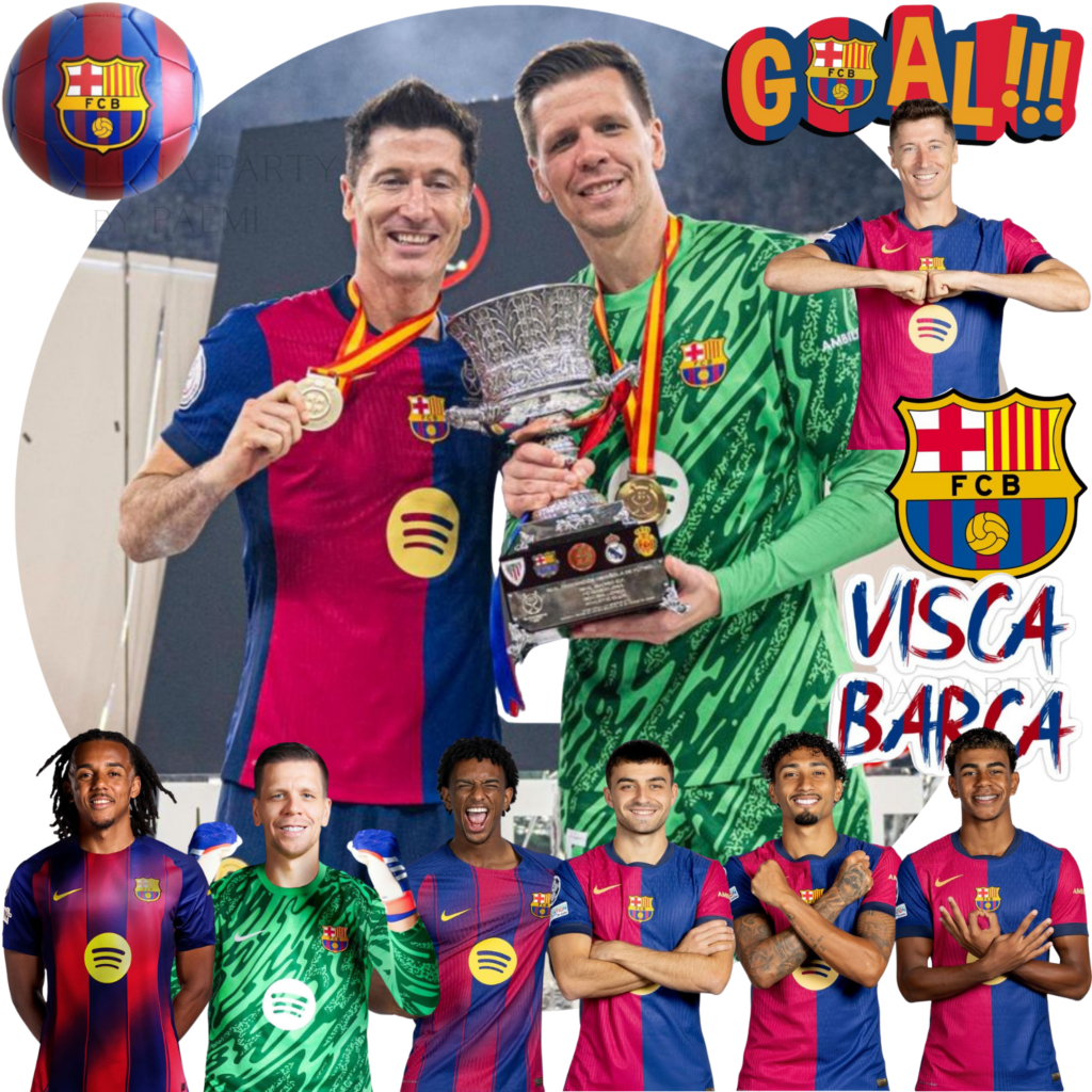 Opłatek na tort FC Barcelona 12el. piłka nożna FCB