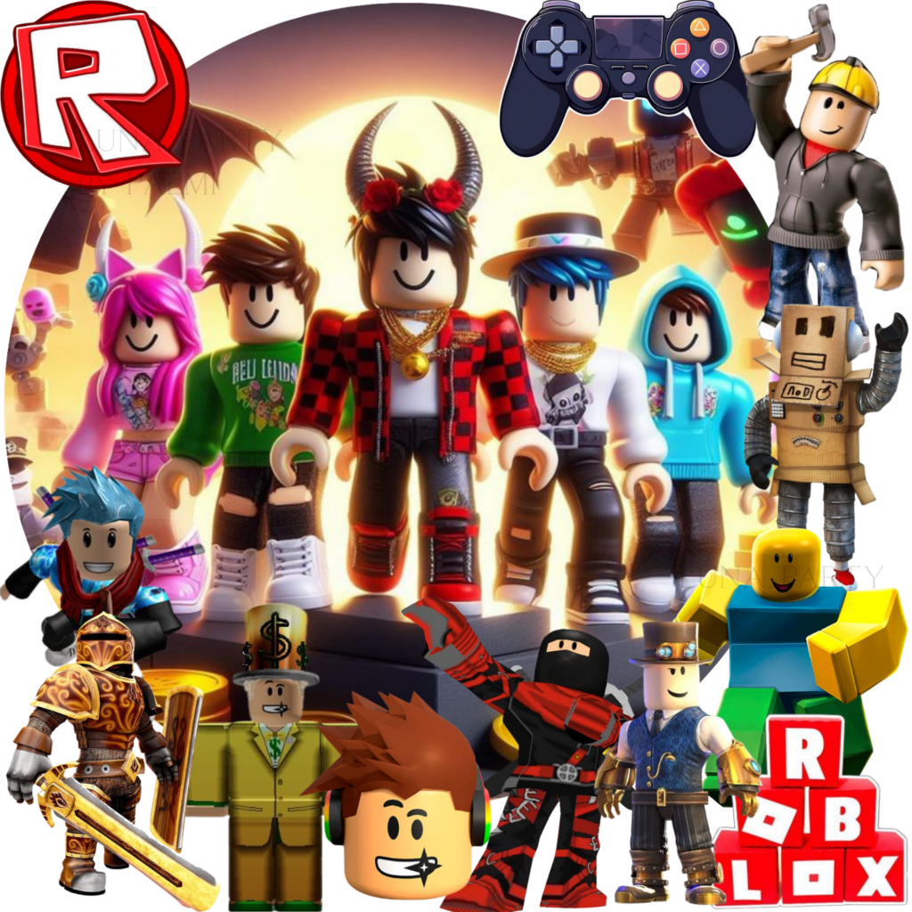 Opłatek na tort Roblox 13el. game