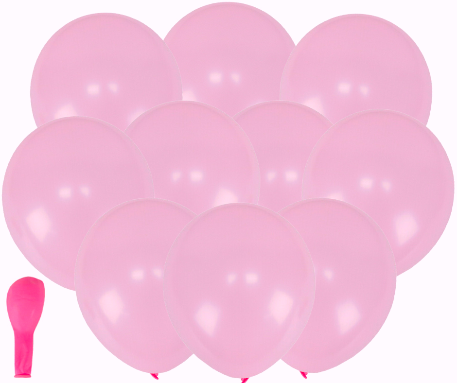 Balon lateksowe jasno-różowe 10szt. gumowe 25cm