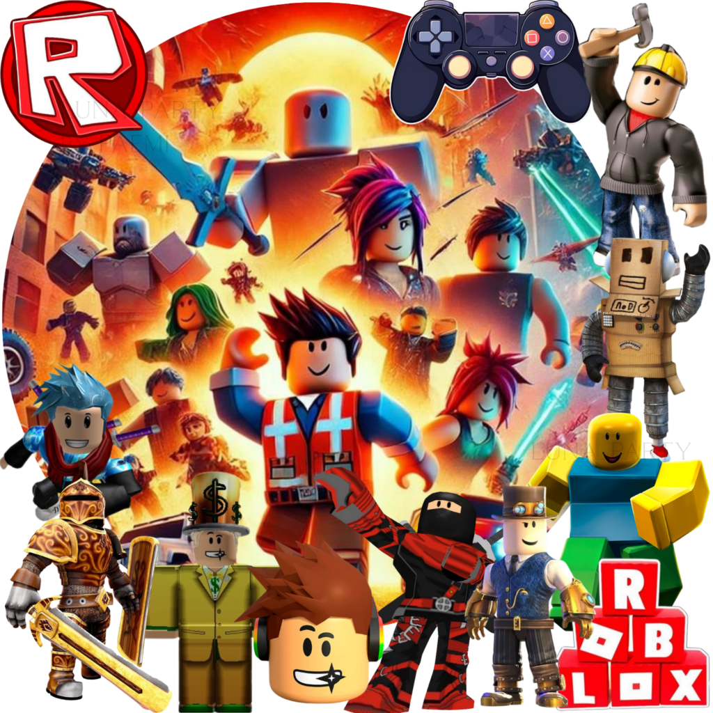 Opłatek na tort Roblox 13el. game