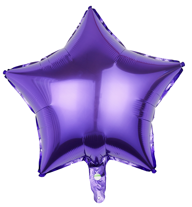 Balon foliowy gwiazda ciemno-fioletowa 45cm
