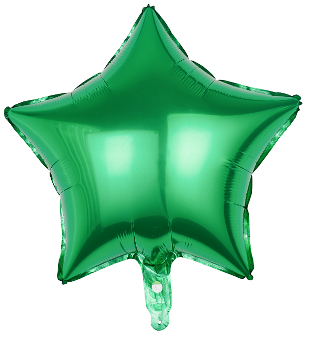 Balon foliowy gwiazda ciemno-zielona 45cm