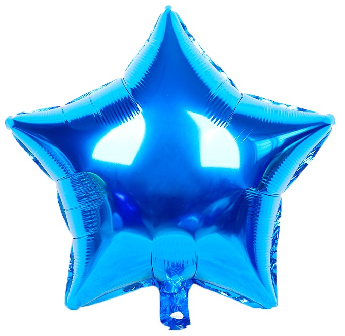 Balon foliowy gwiazda ciemno-niebieska 45cm
