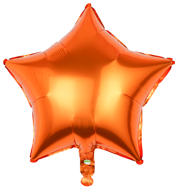 Balon foliowy gwiazda pomarańczowa 45cm