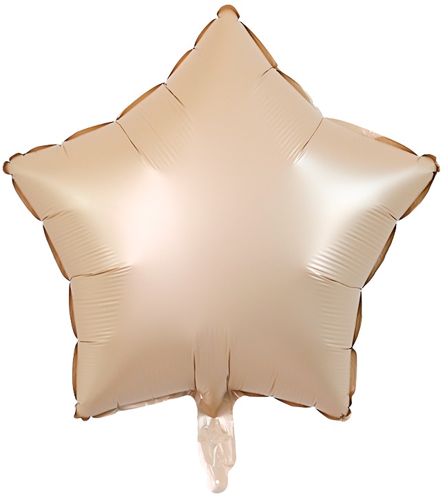 Balon foliowy gwiazda beżowa 45cm
