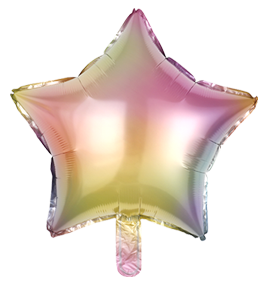 Balon foliowy gwiazda tęczowa 45cm