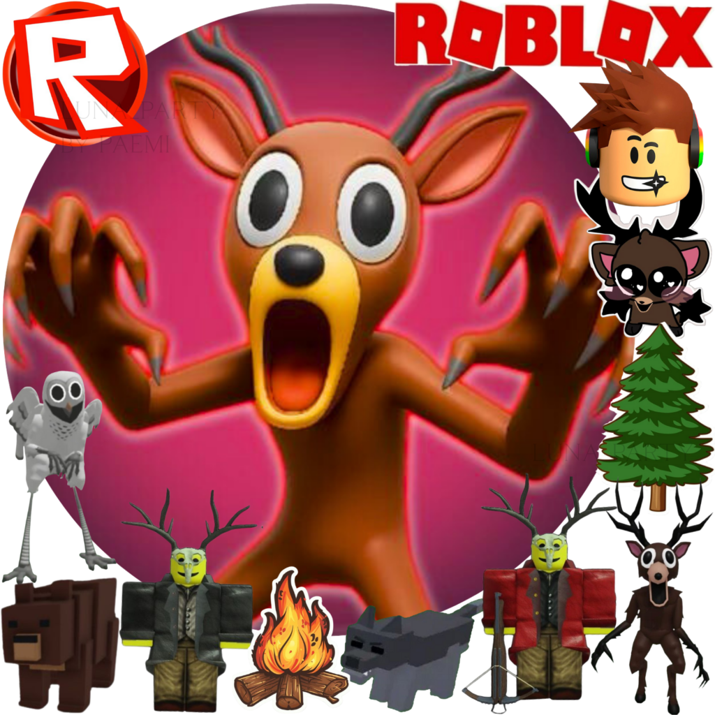 Opłatek na tort 99 Nocy w Lesie Roblox 13el.