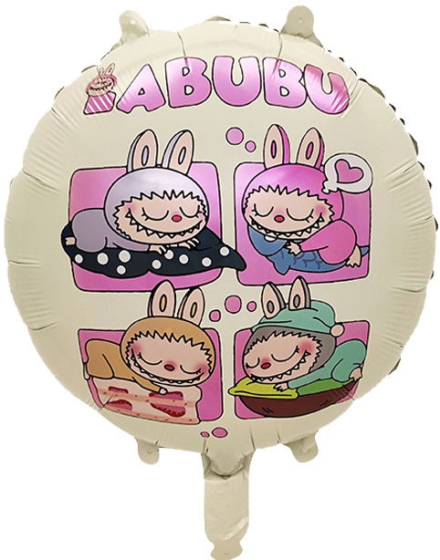Balon foliowy Labubu monster 45cm okrągły dwustronny