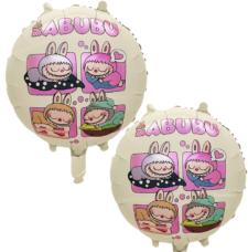 Balon foliowy Labubu monster 45cm okrągły dwustronny