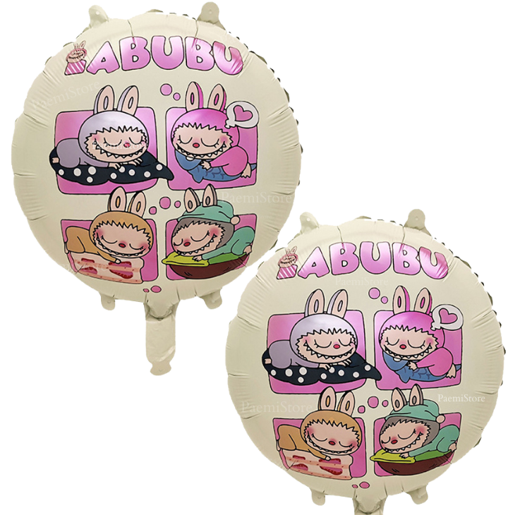 Balon foliowy Labubu monster 45cm okrągły dwustronny