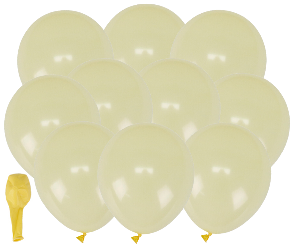 Balon lateksowe jasno-żółte 10szt. gumowe 25cm
