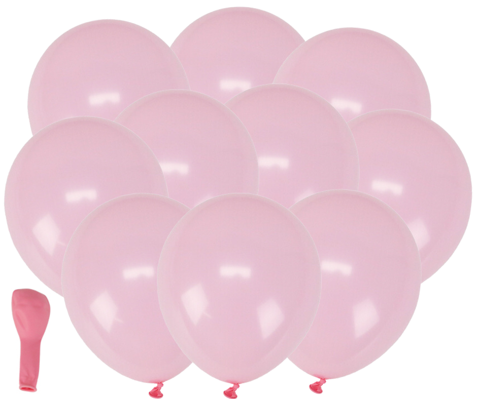 Balon lateksowe pastelowy róż 10szt. gumowe 25cm