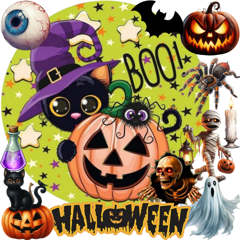 Opłatek na tort Halloween 12el.