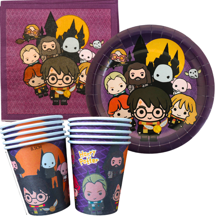 Kubki talerzyki serwetki Harry Potter 40el. urodziny dekoracja