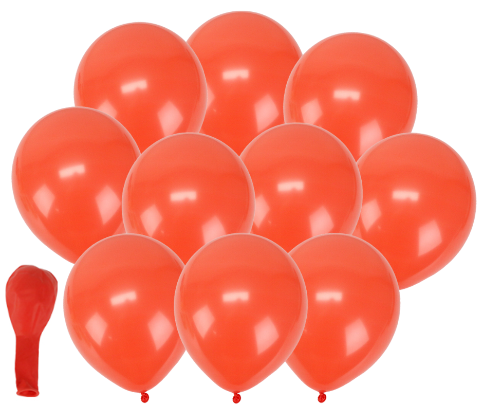 Balon lateksowe pomarańczowe 10szt. gumowe 25cm