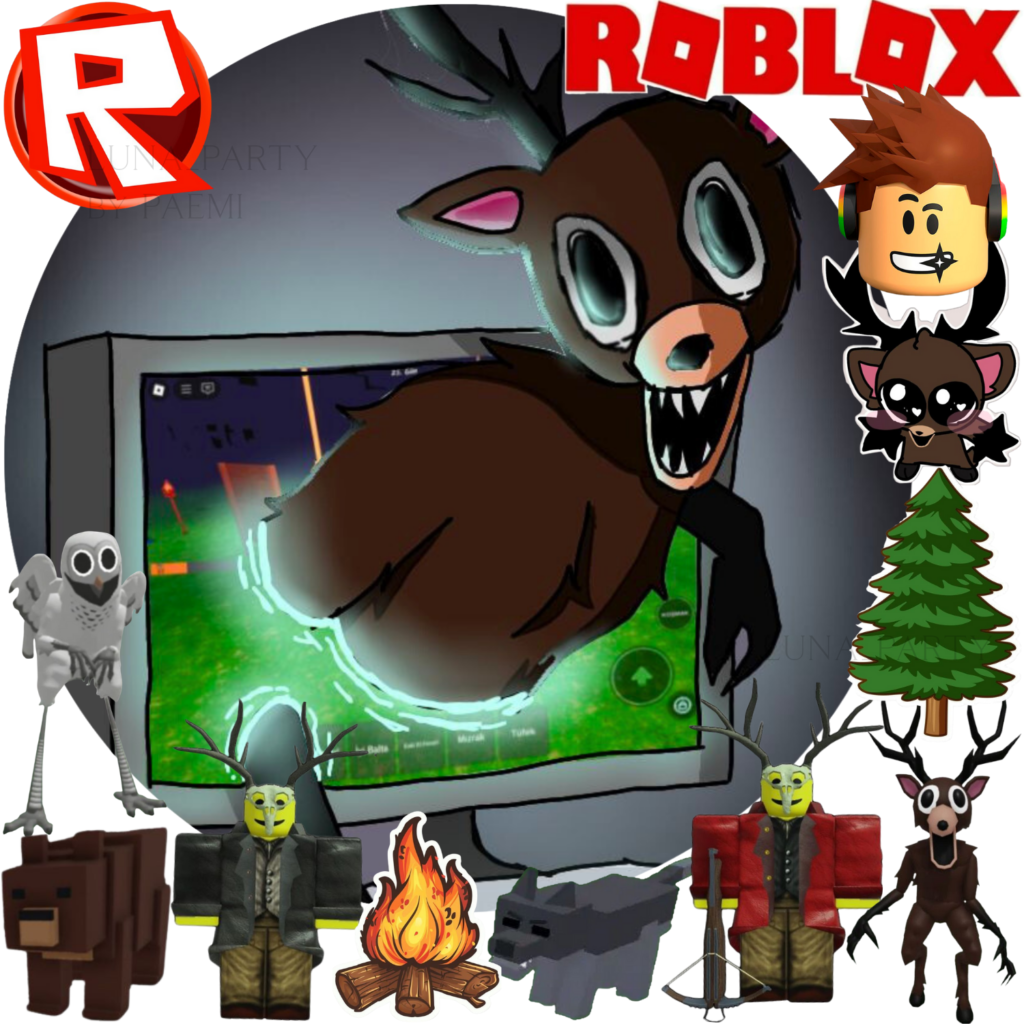 Opłatek na tort 99 Nocy w Lesie Roblox 13el.