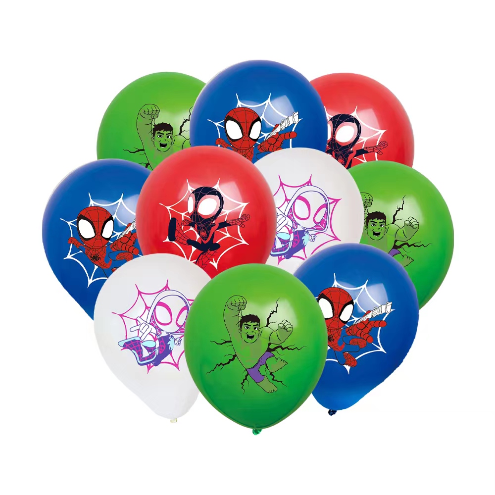 Balony lateksowe Spidey i superkumple Avengers Marvel Spiderman Hulk – zestaw 12 szt.