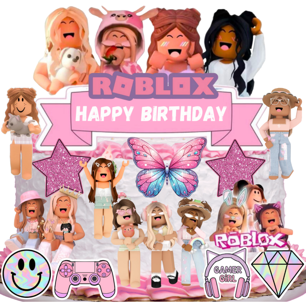 Opłatek na tort Roblox 12el. game