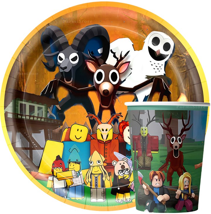 Kubki talerzyki 99 nocy w lesie 20el. gra Roblox