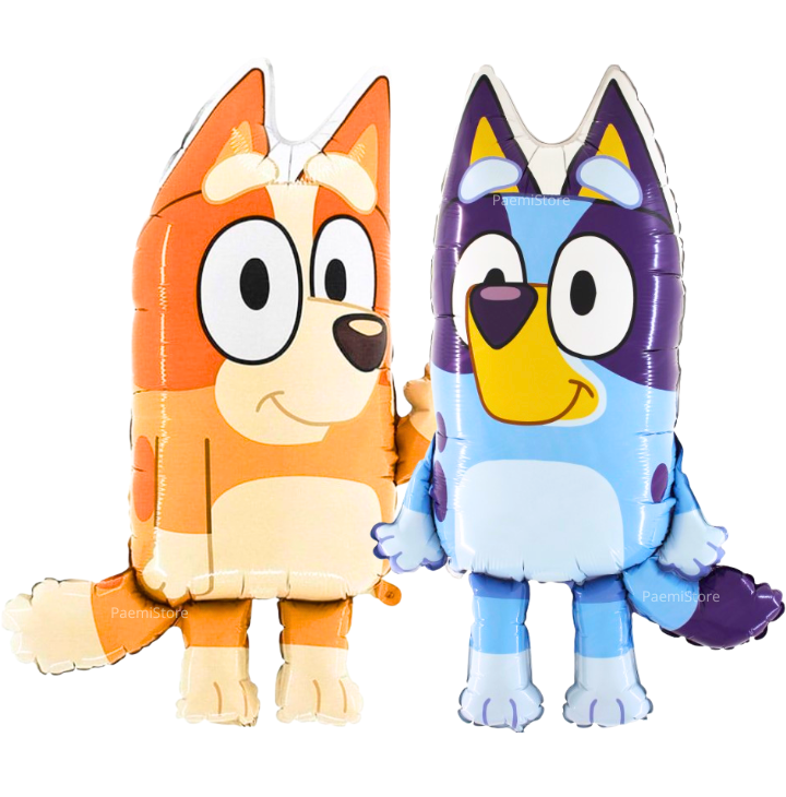 Balony foliowe Bluey i Bingo 2szt. zestaw pieski Chilli Bandit