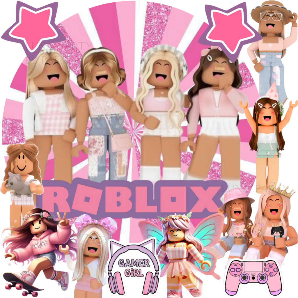 Opłatek na tort Roblox 12el. game