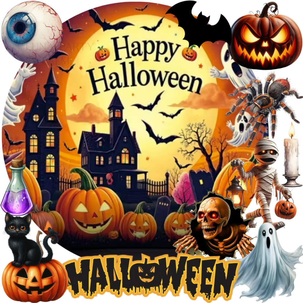 Opłatek na tort Halloween 12el.