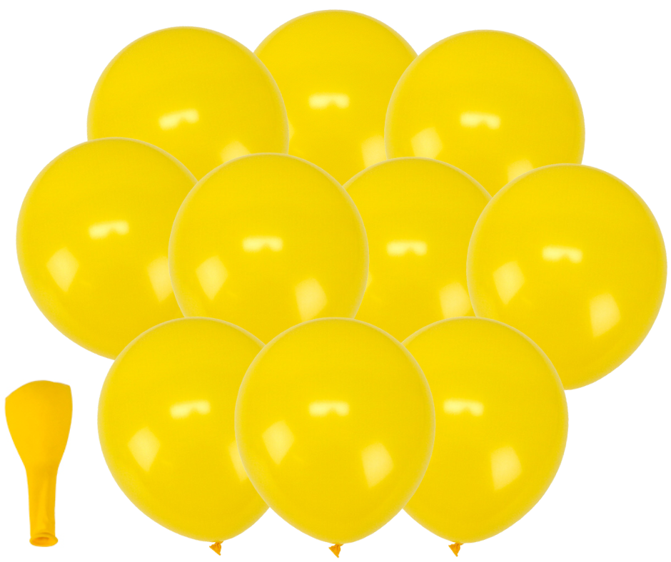 Balon lateksowe żółte 10szt. gumowe 25cm
