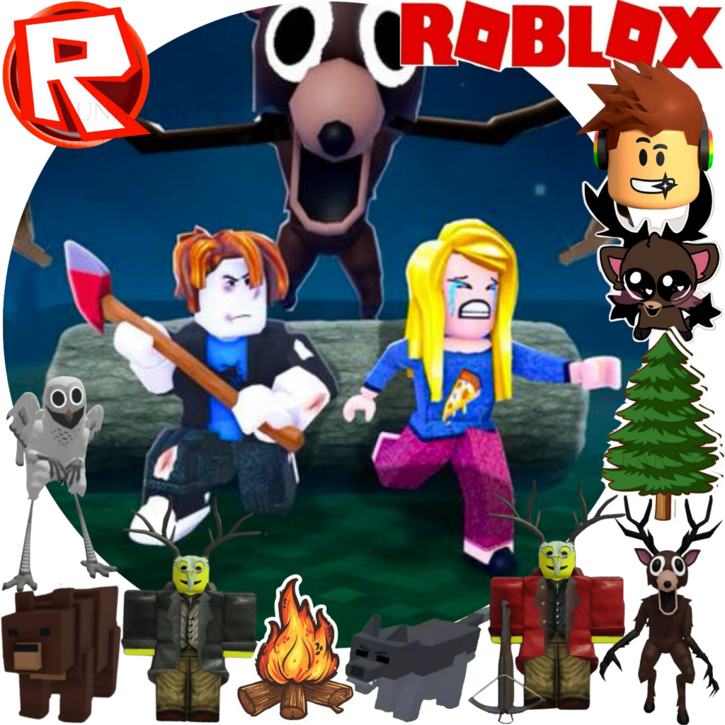 Opłatek na tort 99 Nocy w Lesie Roblox 13el.