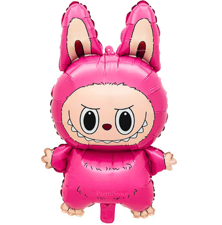 Balon foliowy Labubu różowy 64cm monster urodziny dekoracja