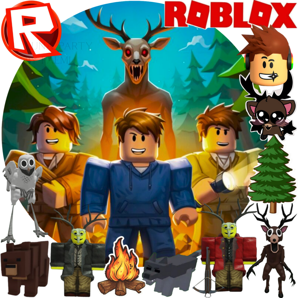 Opłatek na tort 99 Nocy w Lesie Roblox 13el.